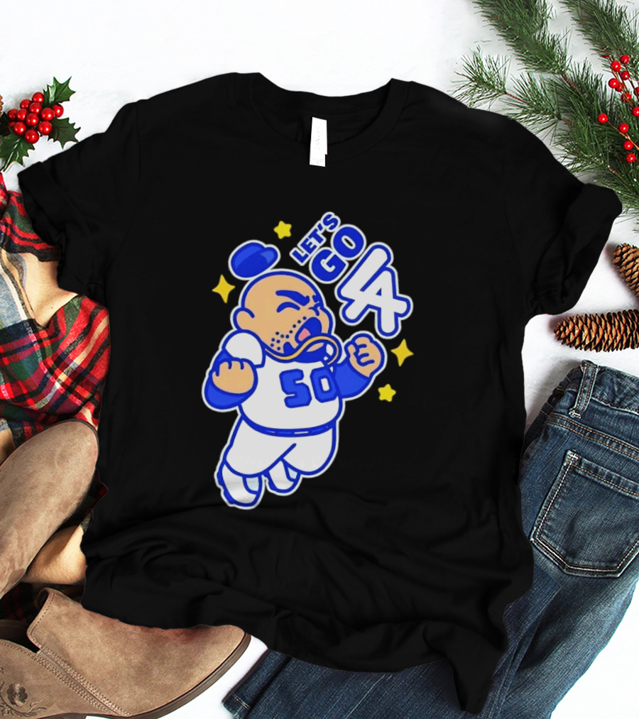 Let's Go LA No 50 Baseball Cartoon Player T-Shirt