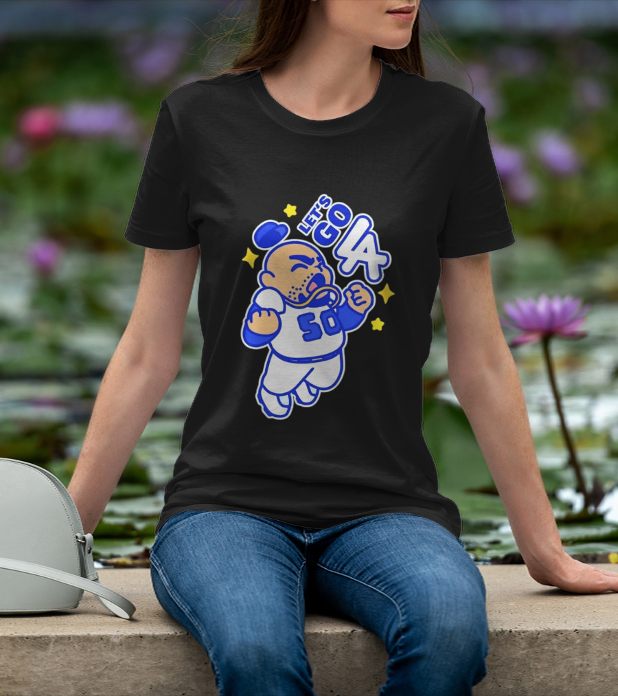 Let's Go LA No 50 Baseball Cartoon Player T-Shirt
