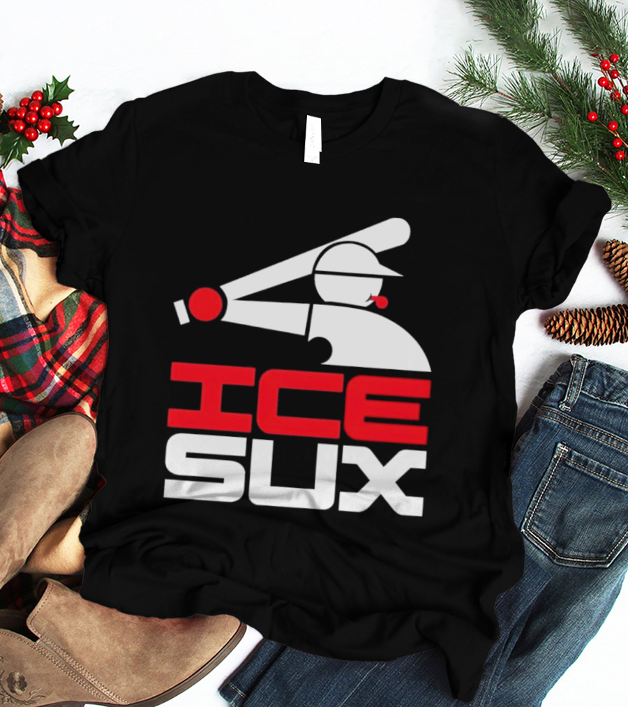 Ice Sux Baseball Player Sports Humor T-Shirt
