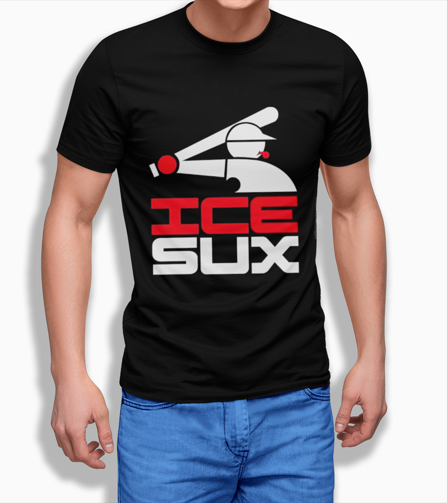 Ice Sux Baseball Player Sports Humor T-Shirt