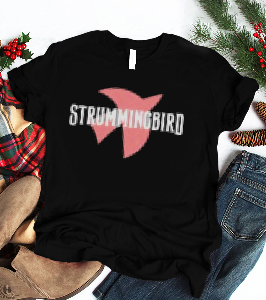 Strummingbird Store Disco Boots Black Pink Bird Wing T-Shirt