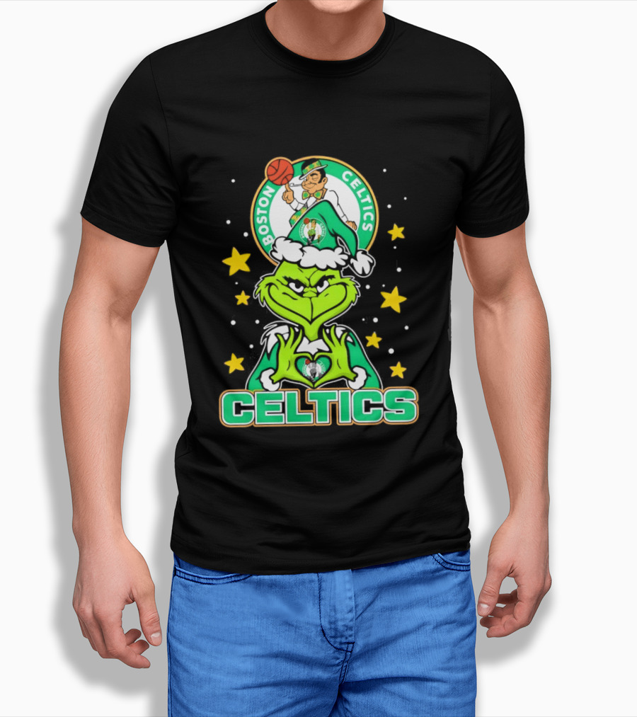 Boston Celtics Christmas The Grinch T-Shirt