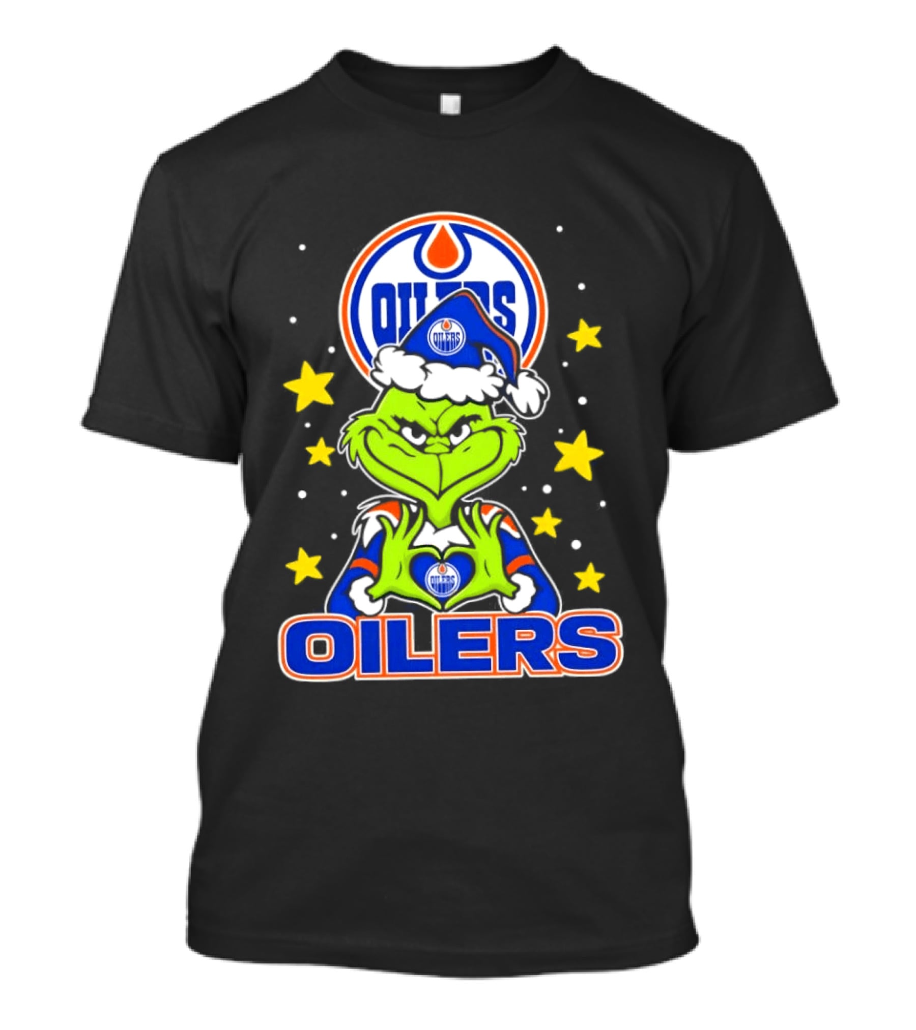 Edmonton Oilers NHL Christmas Grinch Holiday T-Shirt