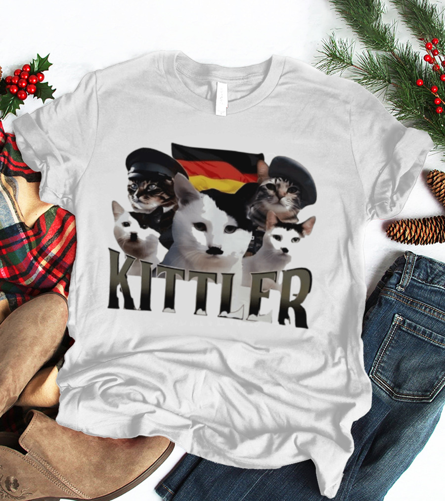 Kittler Cat Meme Kitten With German Flag And Hat T-Shirt