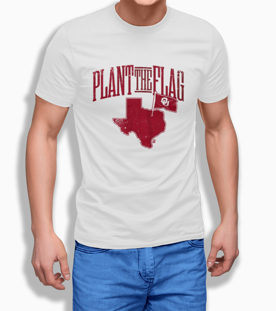 Oklahoma Sooners Football Plant The Flag OU Texas Rivalry T-Shirt