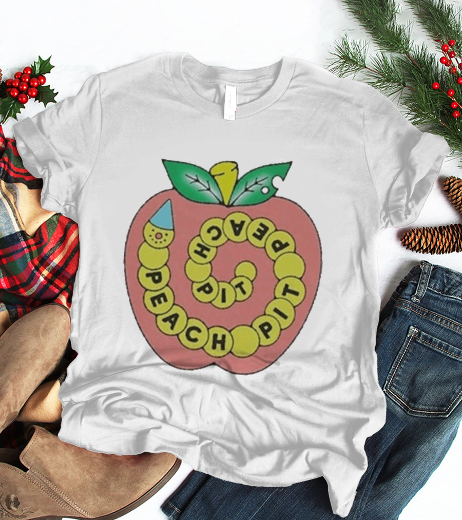 Peach Pit Caterpillar Spiral Apple Worm T-Shirt