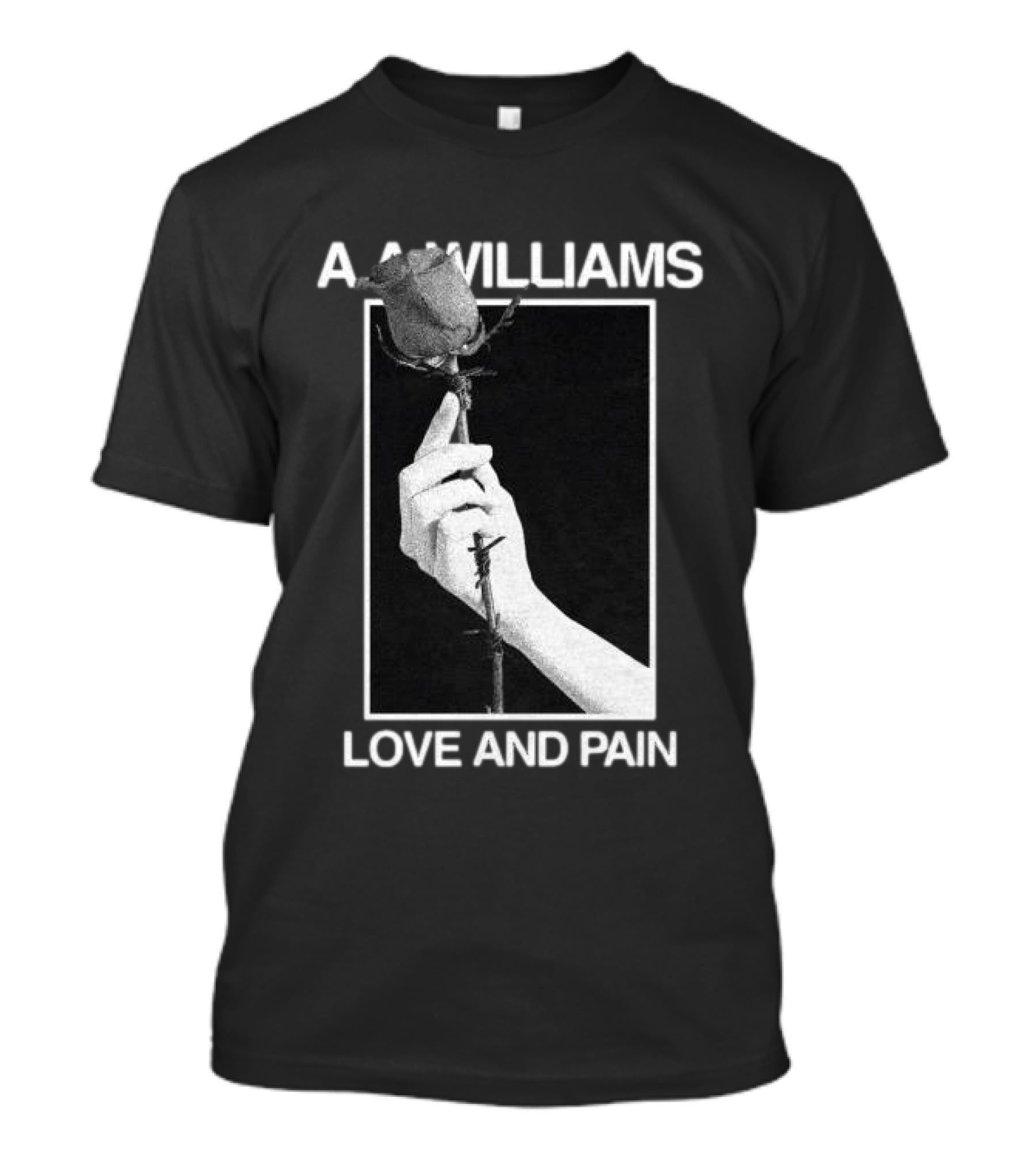Aawilliams Love And Pain Rose Hand T-Shirt