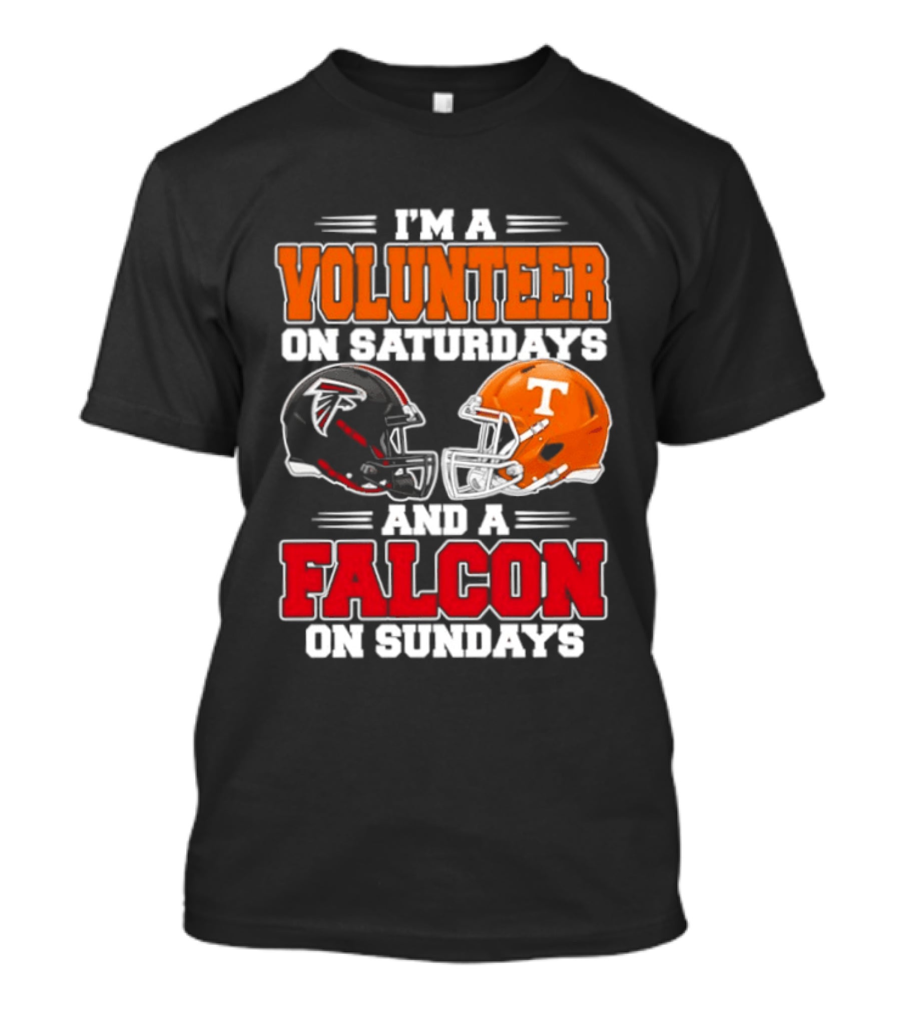 I'm A Volunteer On Saturdays And A Falcon On Sundays Football Helmets T-Shirt
