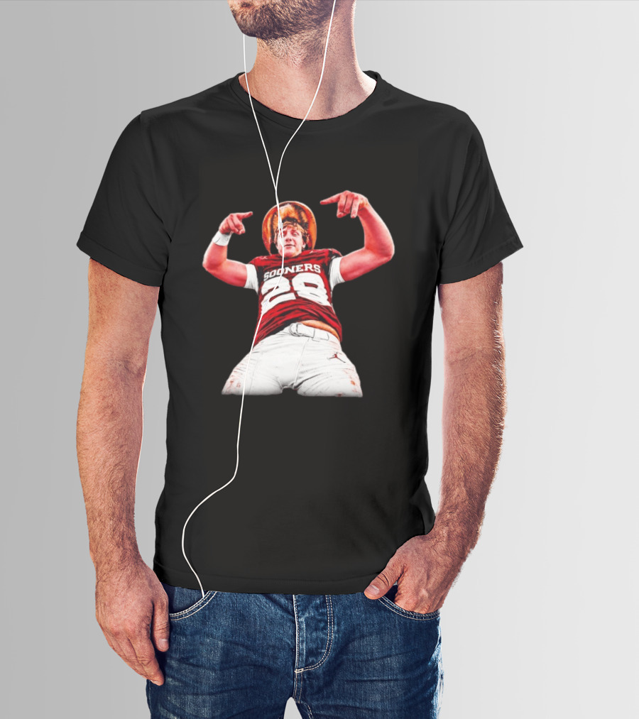 Danny Stutsman Sooners 2026 Red River Rivalry Horns Down OU Oklahoma T-Shirt