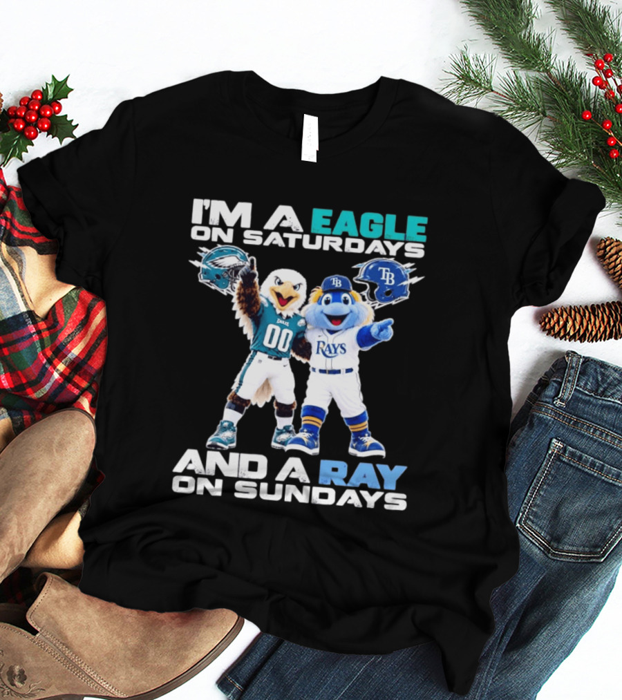 Philadelphia Eagles Saturdays Tampa Bay Rays Sundays Mascots T-Shirt