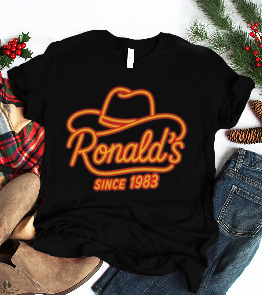 Falling In Reverse Ronald's Since 1983 Cowboy Hat Retro Neon T-Shirt