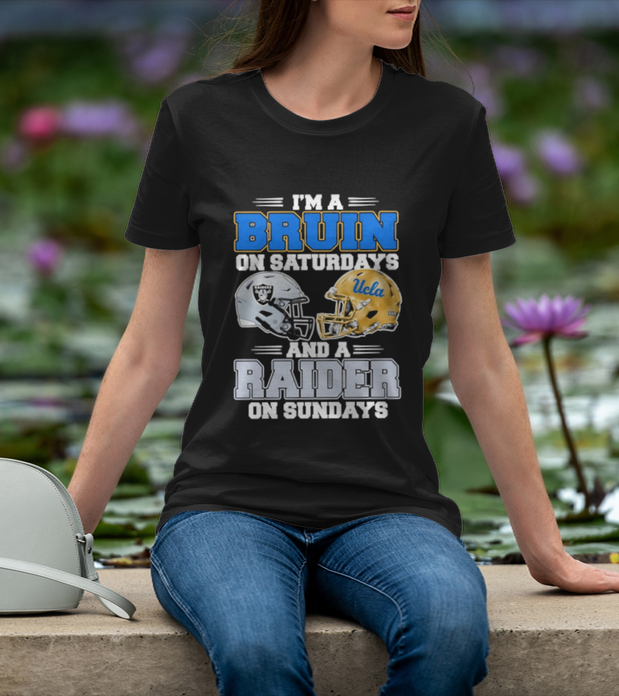 UCLA Bruin Saturdays Raider Sundays Football Fan Gear T-Shirt