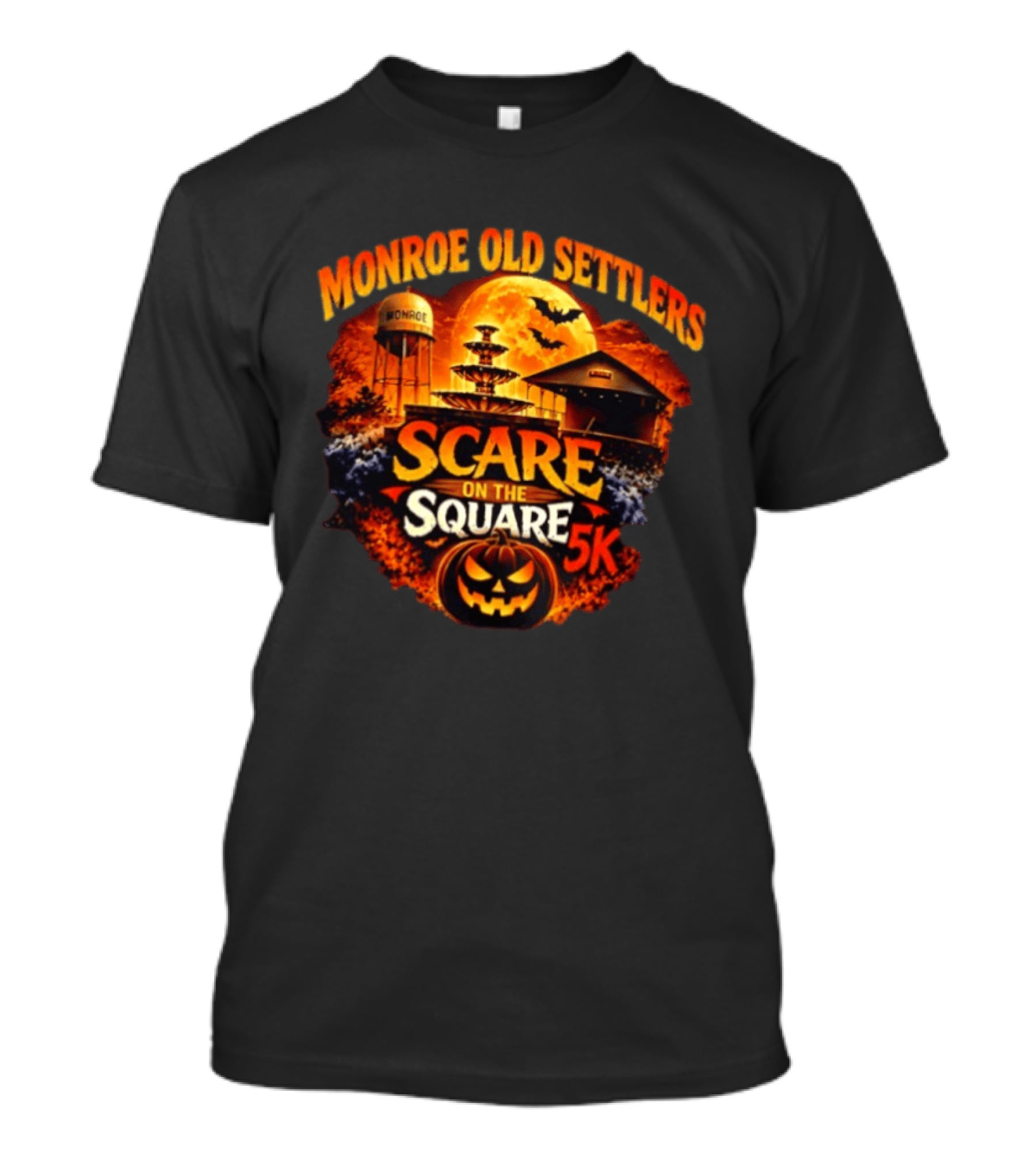 Monroe Old Settlers Scare On The Square 5K Pumpkin Festival Event T-Shirt