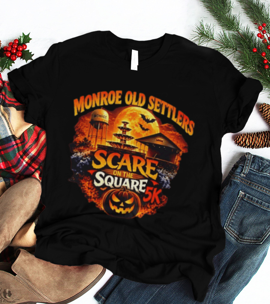 Monroe Old Settlers Scare On The Square 5K Pumpkin Festival Event T-Shirt