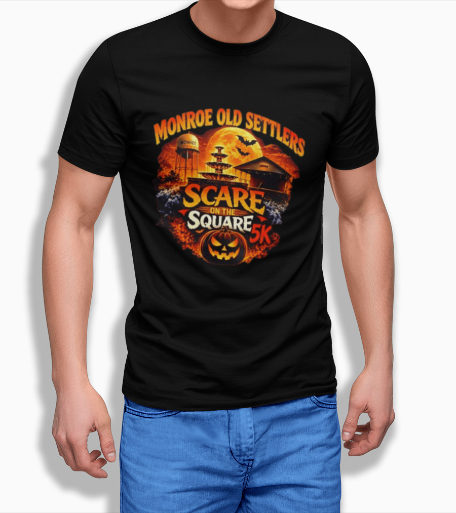 Monroe Old Settlers Scare On The Square 5K Pumpkin Festival Event T-Shirt