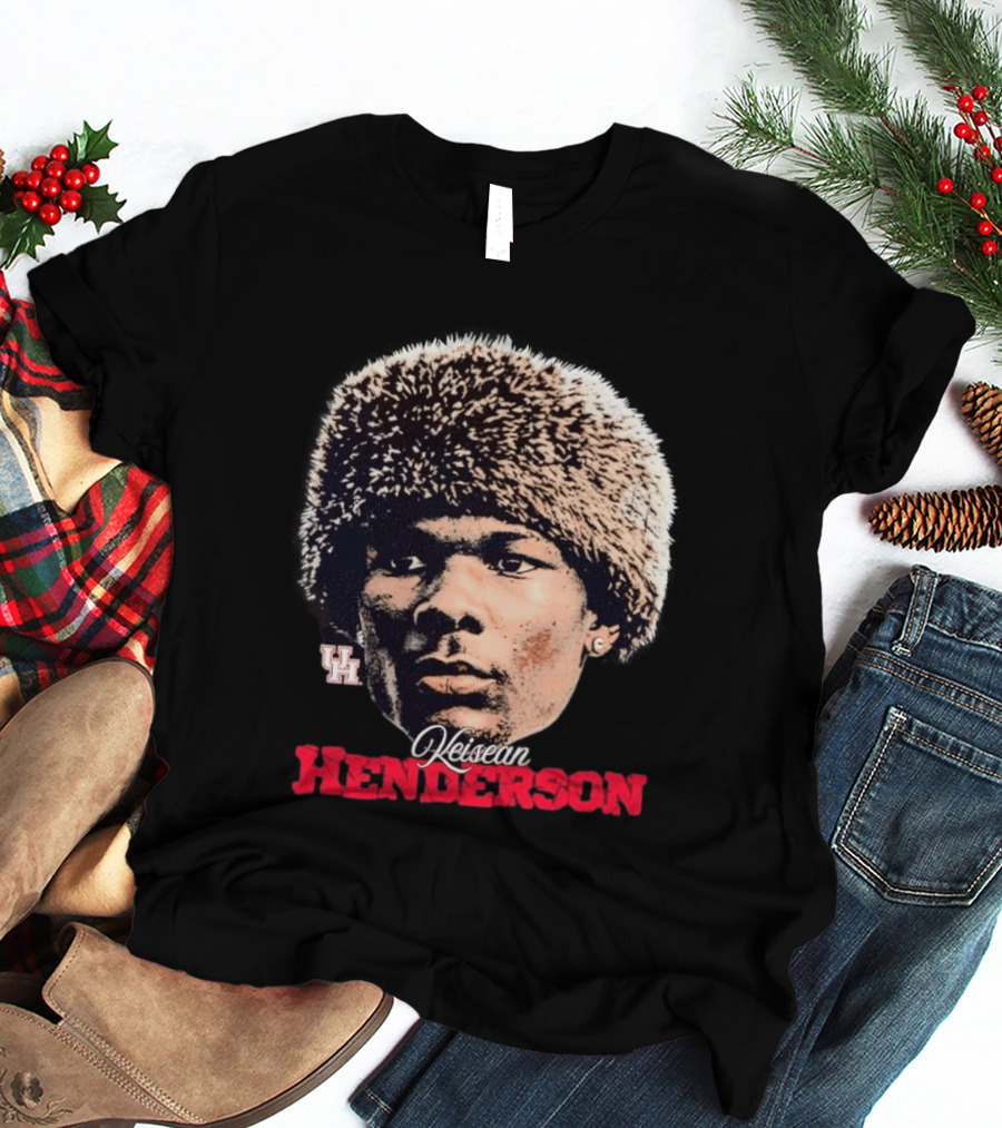 NCAA Football Houston Cougars Keisean Henderson UH Beanie T-Shirt