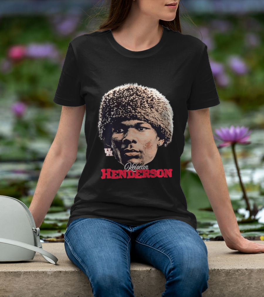 NCAA Football Houston Cougars Keisean Henderson UH Beanie T-Shirt