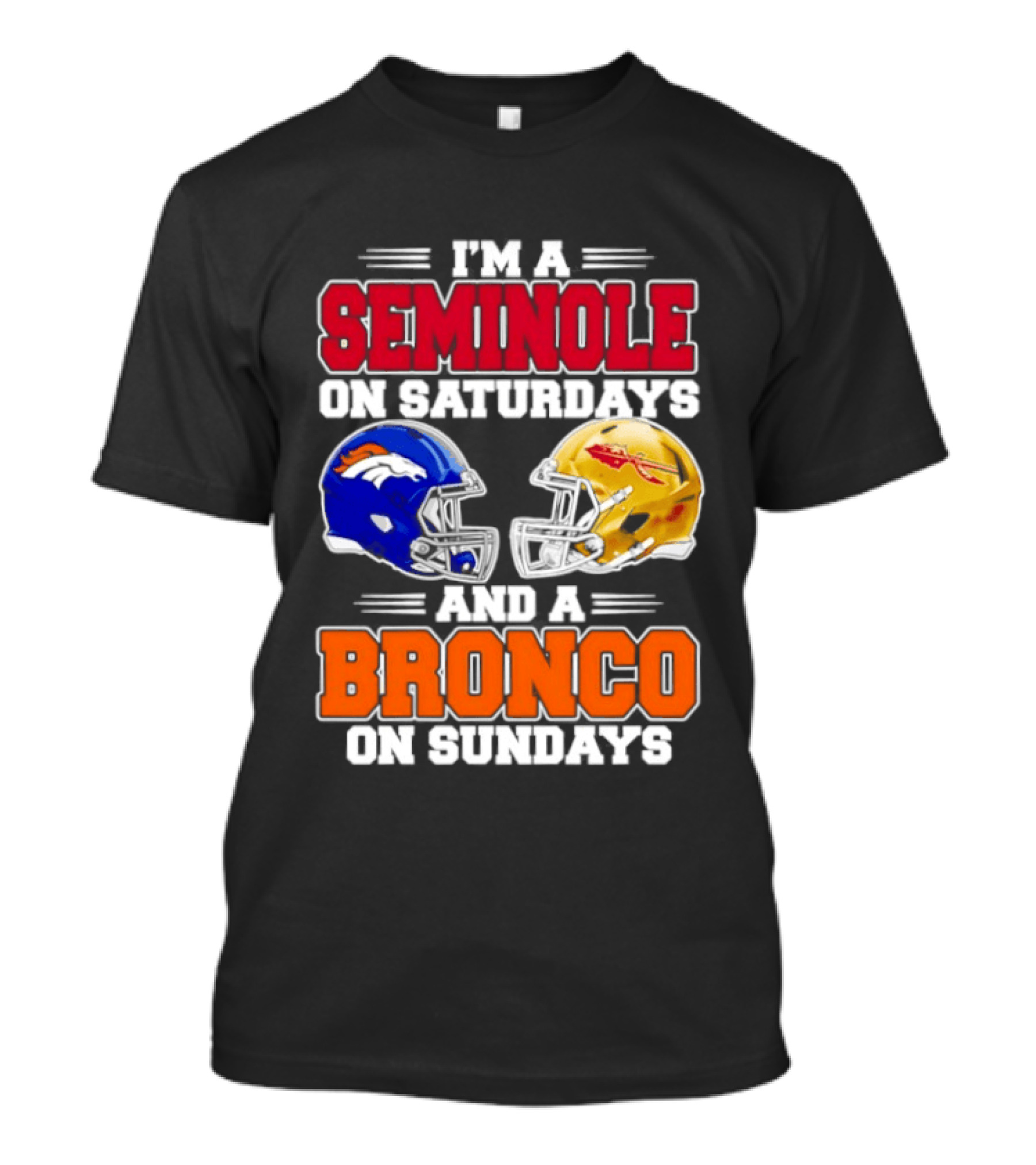 Seminole Saturdays Bronco Sundays Football Fan Gear T-Shirt