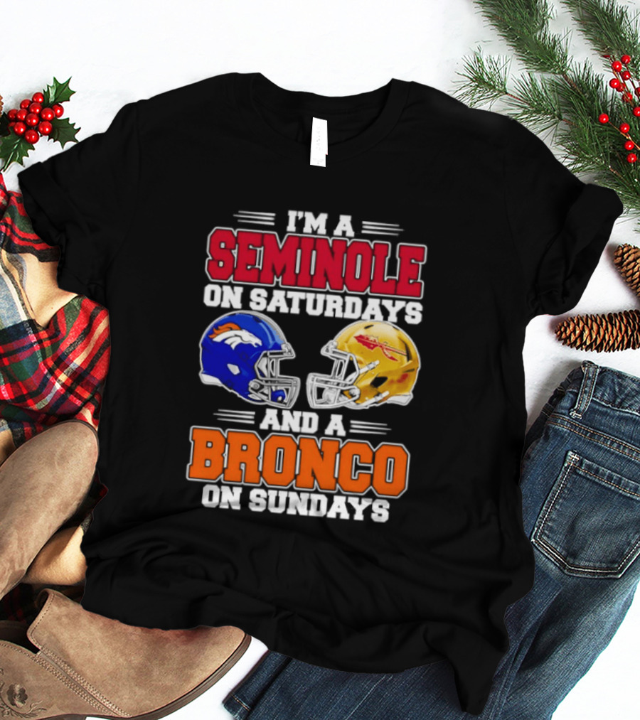 Seminole Saturdays Bronco Sundays Football Fan Gear T-Shirt
