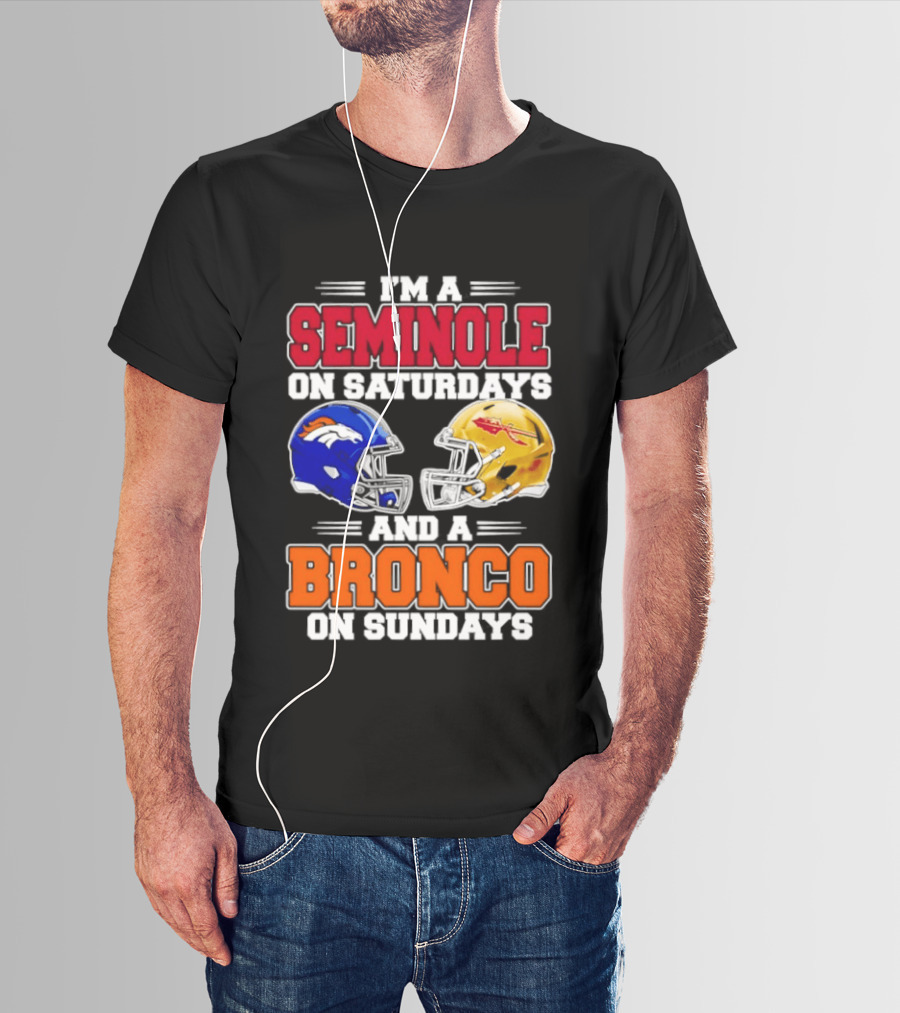 Seminole Saturdays Bronco Sundays Football Fan Gear T-Shirt