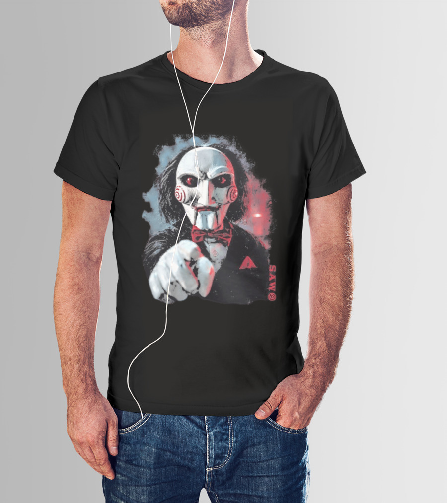Saw Horror Film Jigsaw Puppet Halloween Costume T-Shirt
