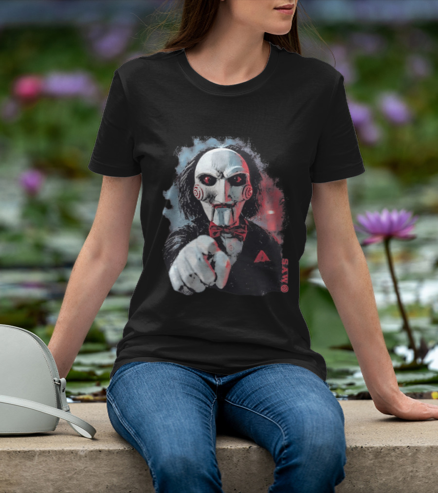 Saw Horror Film Jigsaw Puppet Halloween Costume T-Shirt