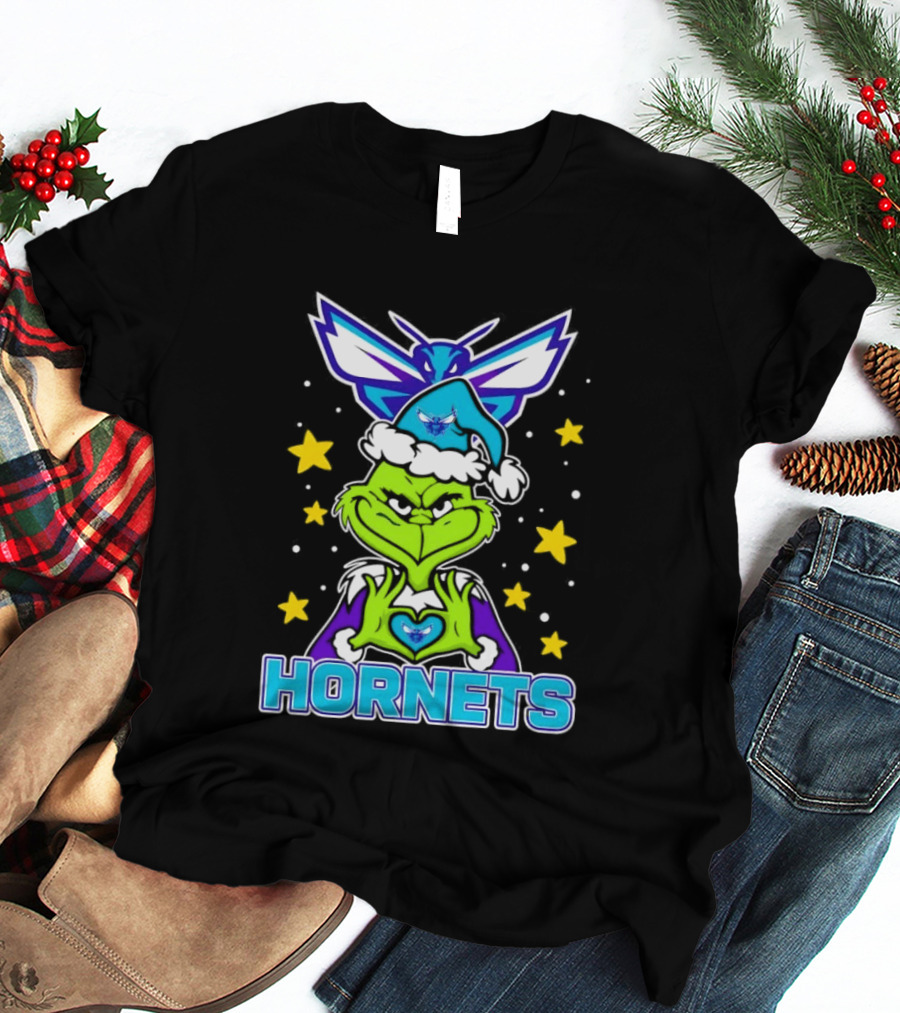 Hornets Christmas Grinch NBA Holiday Fan Gear T-Shirt