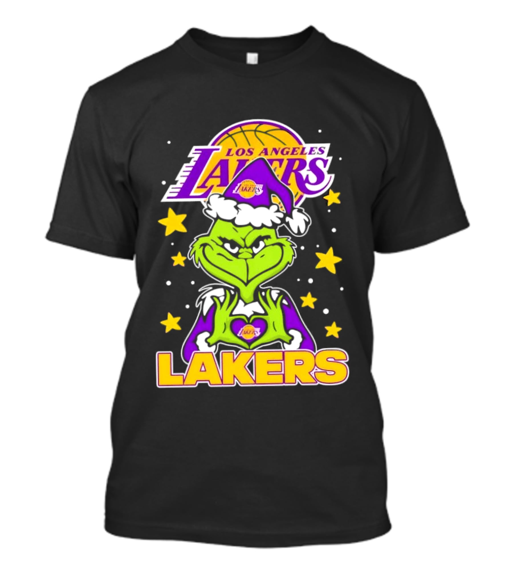 Los Angeles Lakers Christmas Grinch Festive NBA Fan Gear T-Shirt