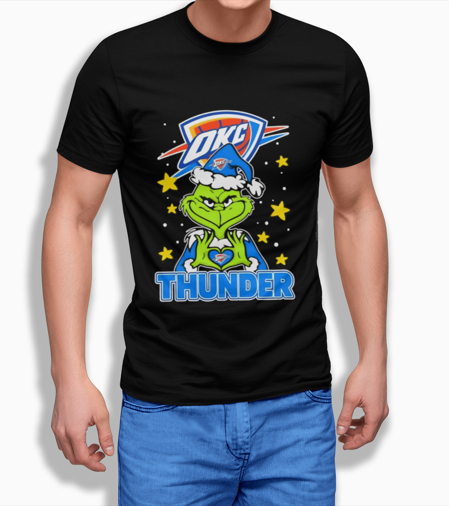 OKC Thunder NBA Christmas Grinch T-Shirt