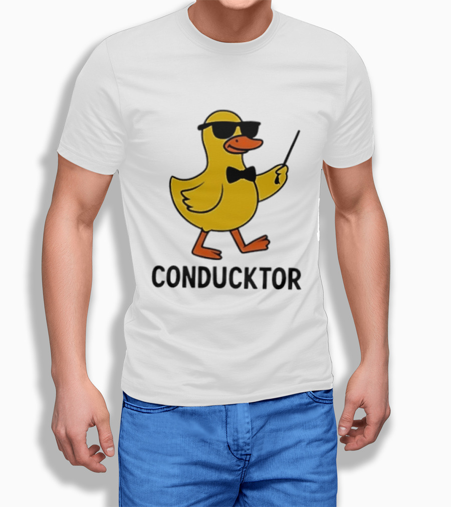 Duck Conductor With Sunglasses And Bow Tie Conducktor T-Shirt