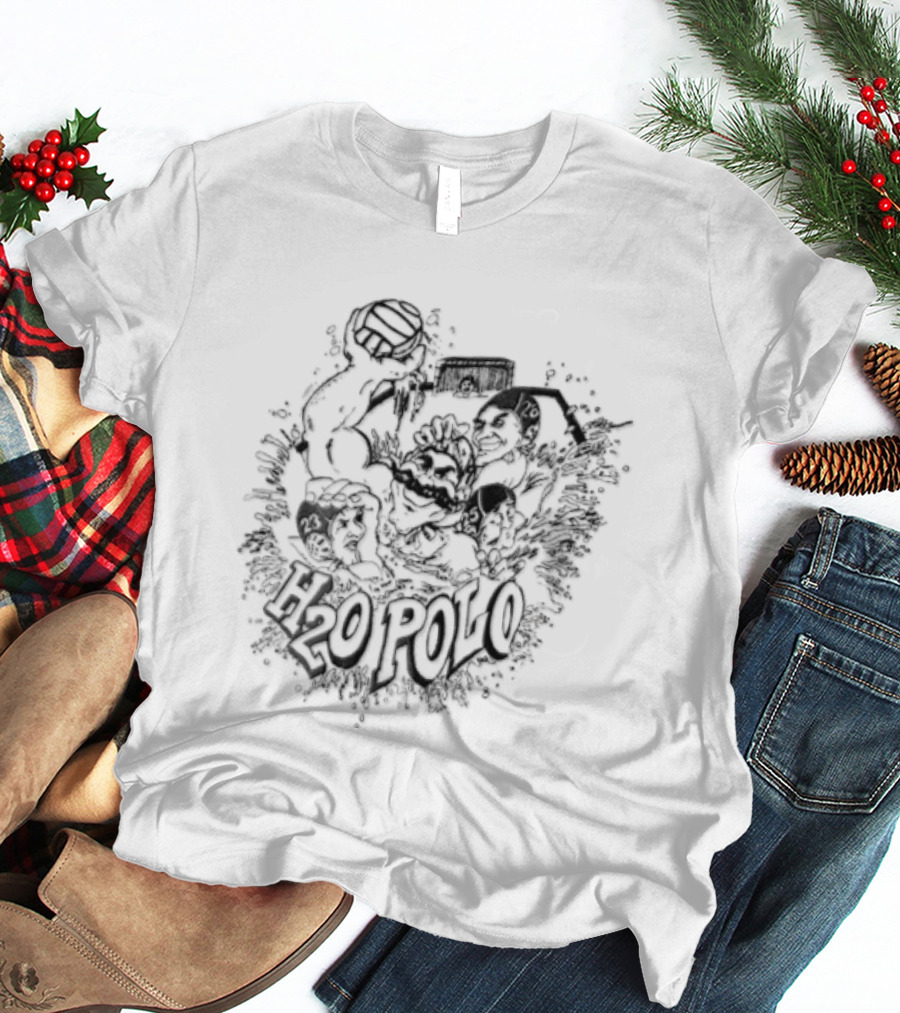H2O Polo Water Players Cartoon Splash Action T-Shirt
