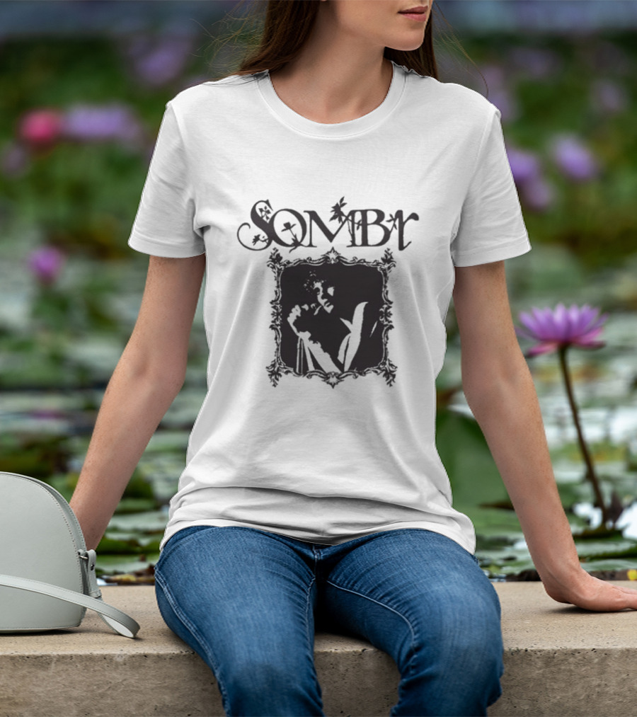 Sombr You Are The Reason Tour 2026 Orchid Purple Gothic Floral Frame Artistry T-Shirt