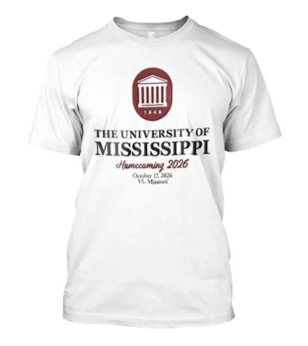 The University Of Mississippi Anniversary 1848 Ole Miss 2026 T-Shirt