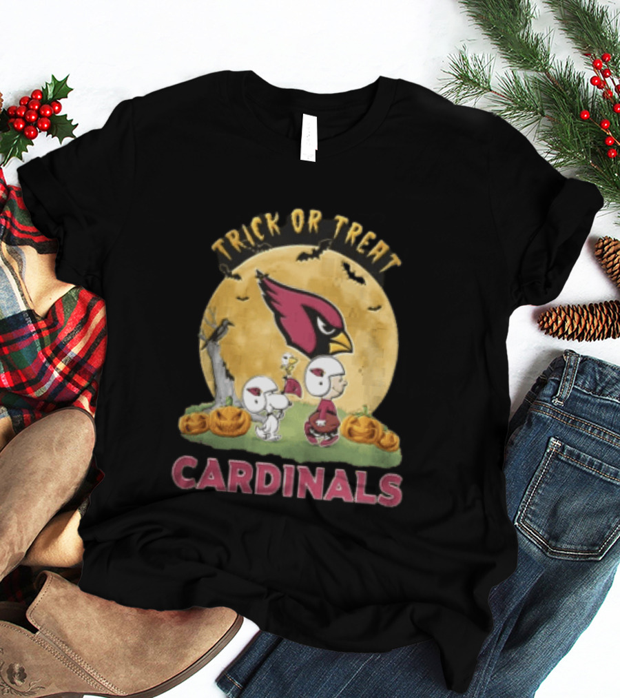Trick Or Treat Arizona Cardinals Peanuts Halloween T-Shirt