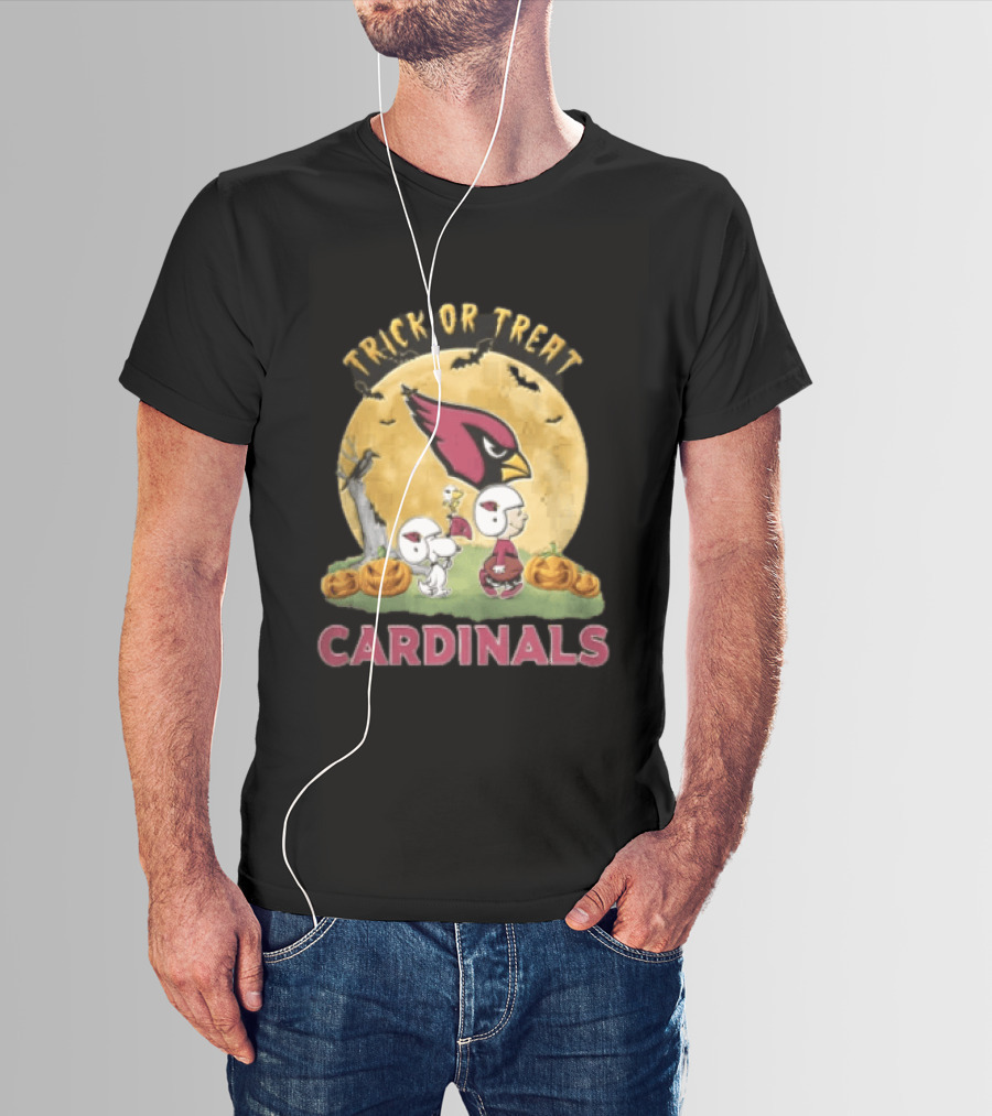 Trick Or Treat Arizona Cardinals Peanuts Halloween T-Shirt