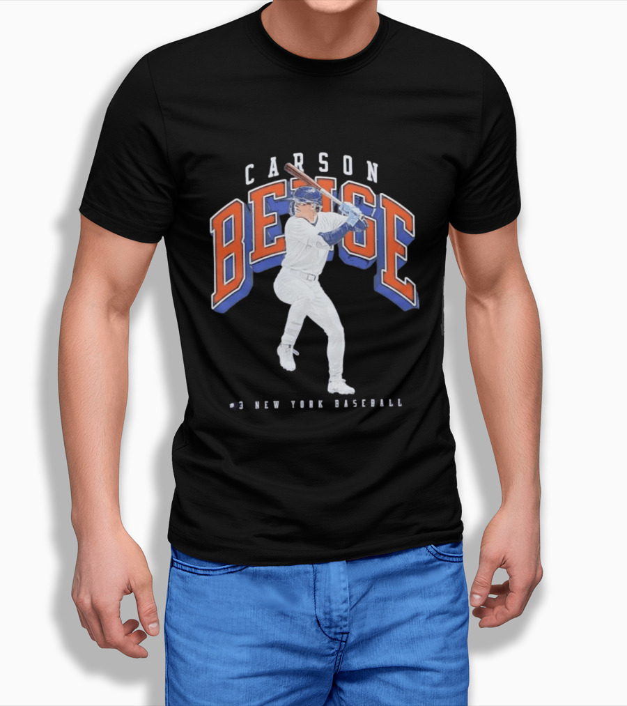 Carson Benge No 3 New York Baseball Mets T-Shirt