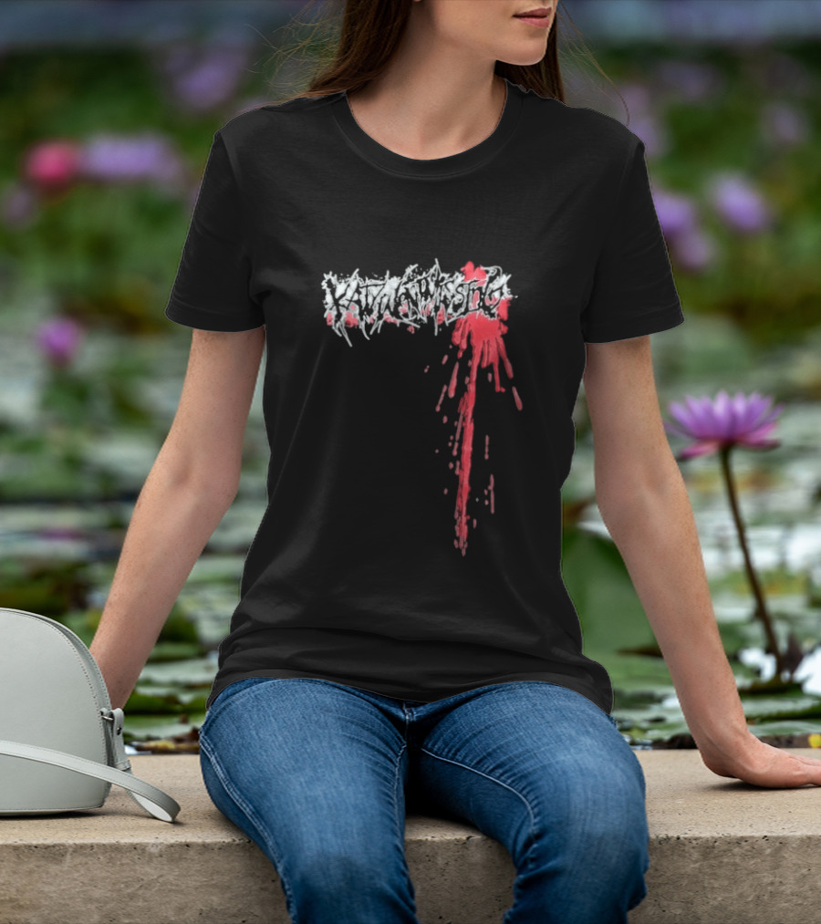 Kwm Bloodstained Horror Drip Style Grunge T-Shirt