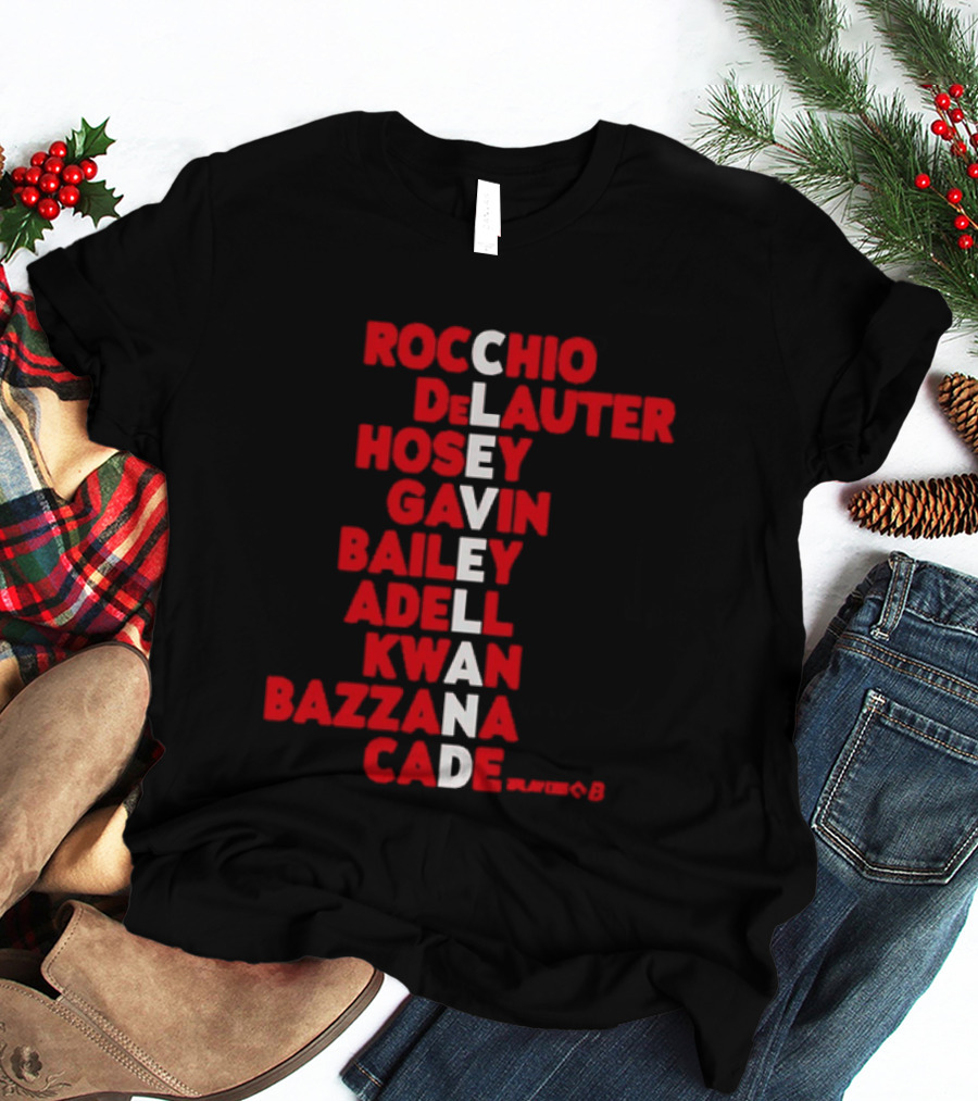 Cleveland Baseball Names Rocchio DeLauter Hosey Gavin Bailey Adell Kwan Bazzana Cade 2026 T-Shirt