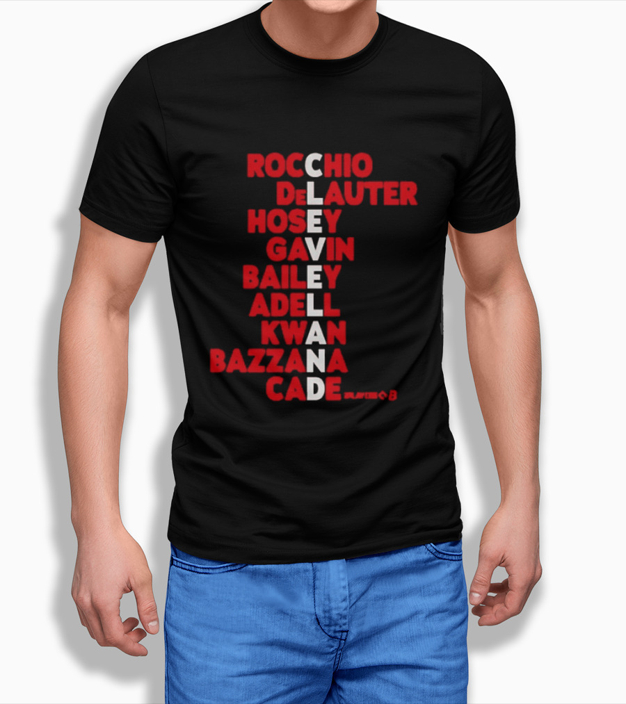 Cleveland Baseball Names Rocchio DeLauter Hosey Gavin Bailey Adell Kwan Bazzana Cade 2026 T-Shirt