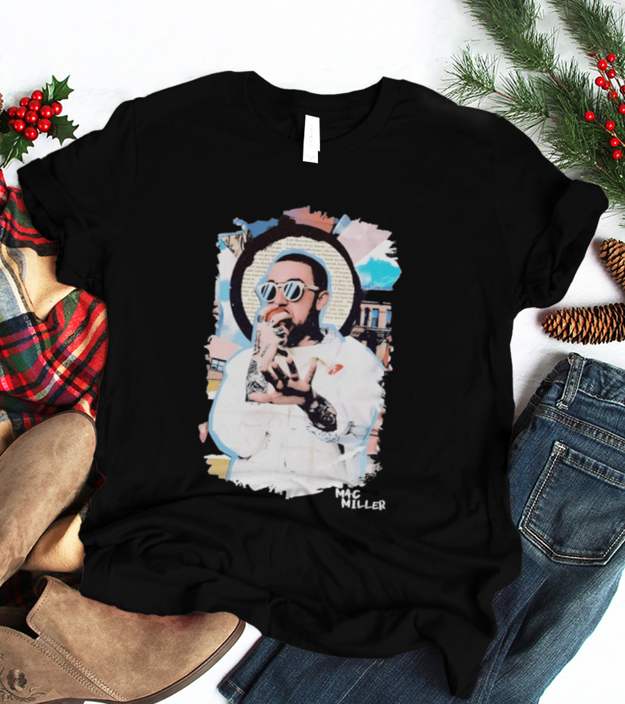 Mac Miller Collage Hip Hop Rap Music Artist Style Fan Merchandise T-Shirt
