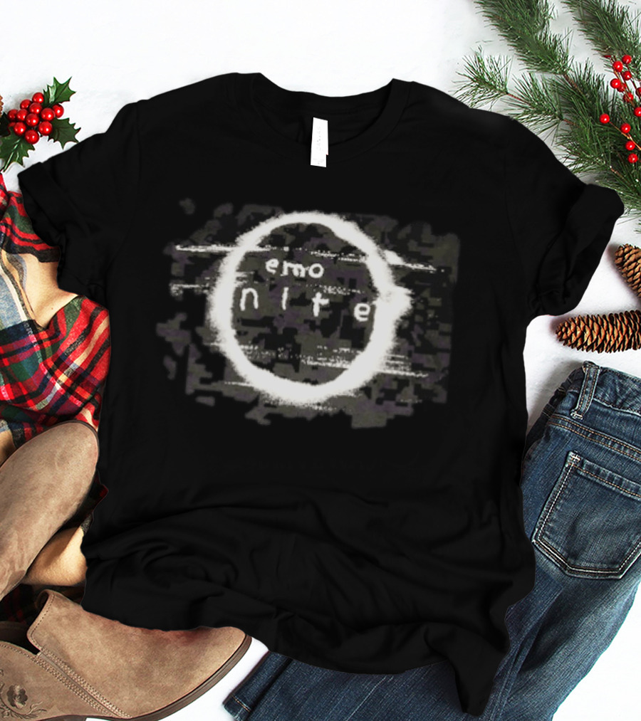 Emo Nite The Ring Grunge Style White Circular T-Shirt