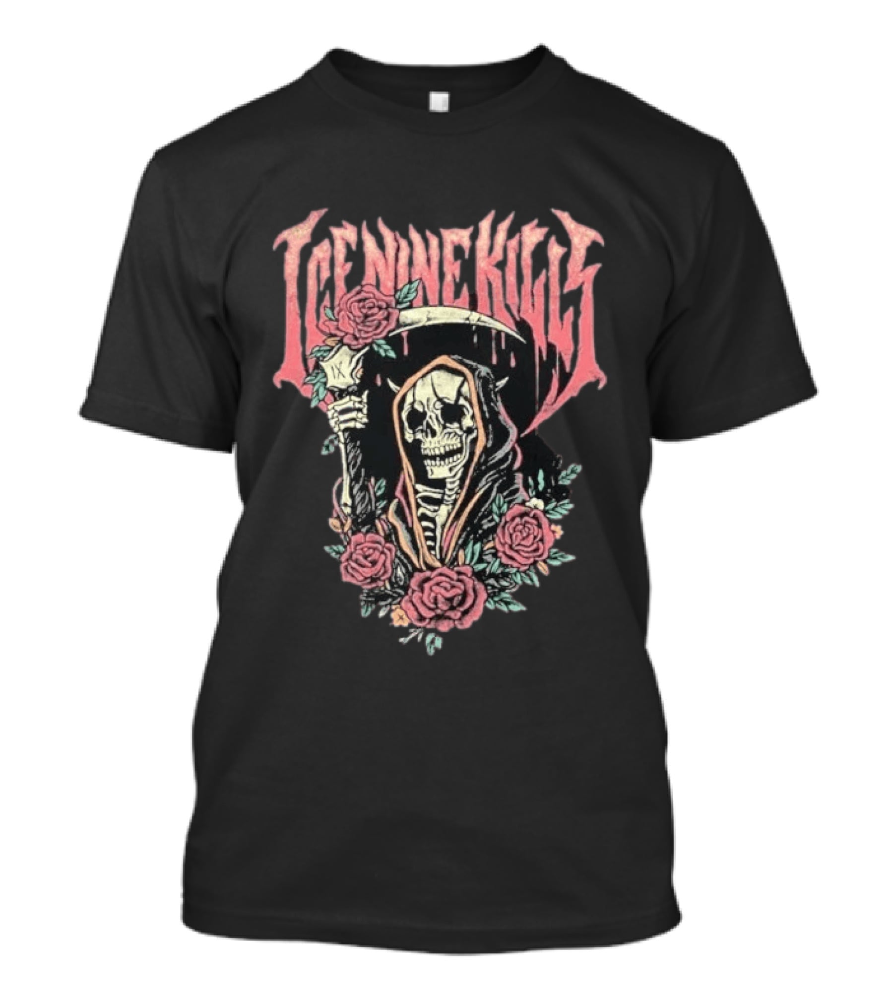 Ice Nine Kills Grim Reaper With Roses Tattoo T-Shirt