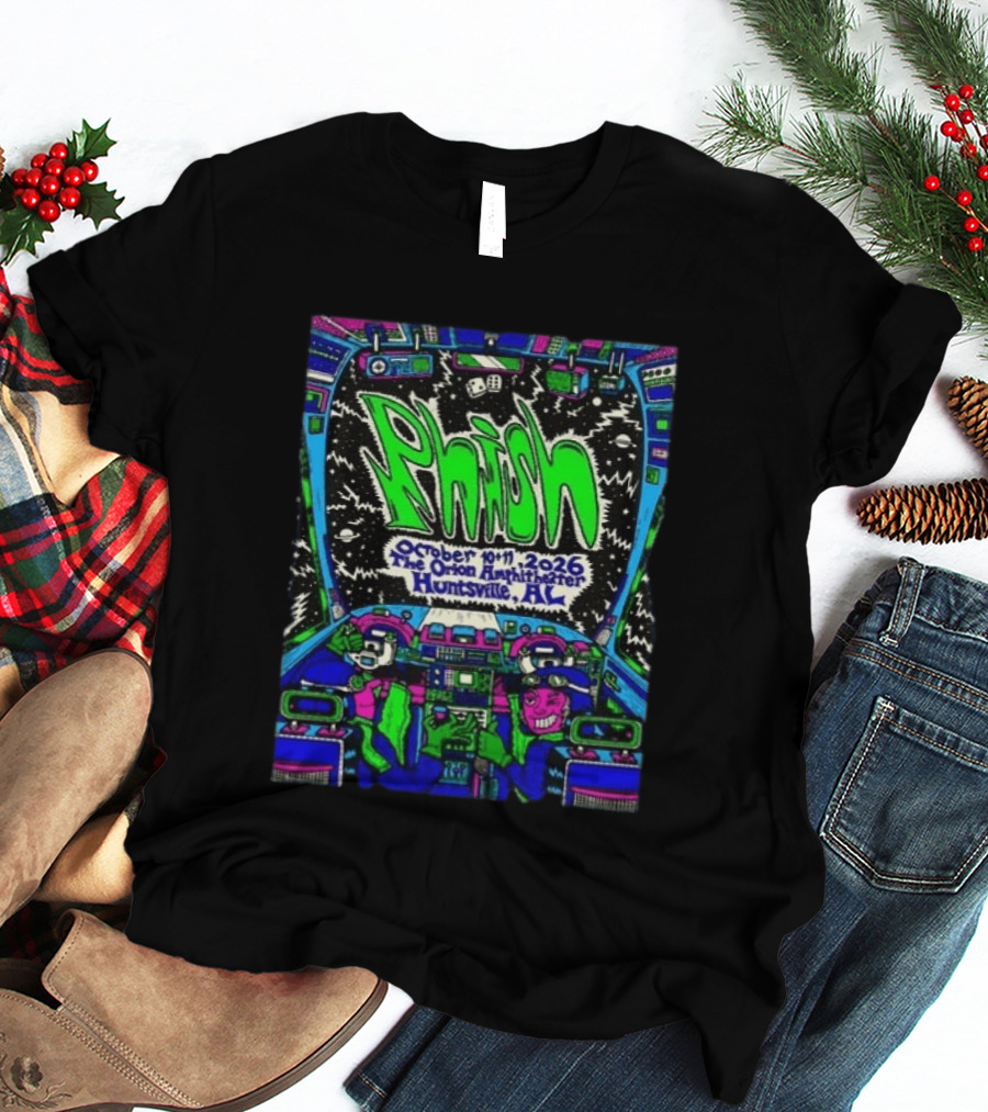 Phish October 10 11 2026 The Orion Amphitheater Huntsville AL Event Retro Space T-Shirt