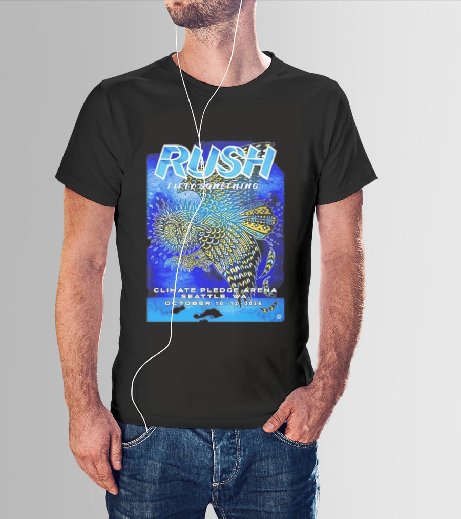 Rush Fifty Something Tour 2026 Climate Pledge Arena Seattle WA October 10 12 T-Shirt
