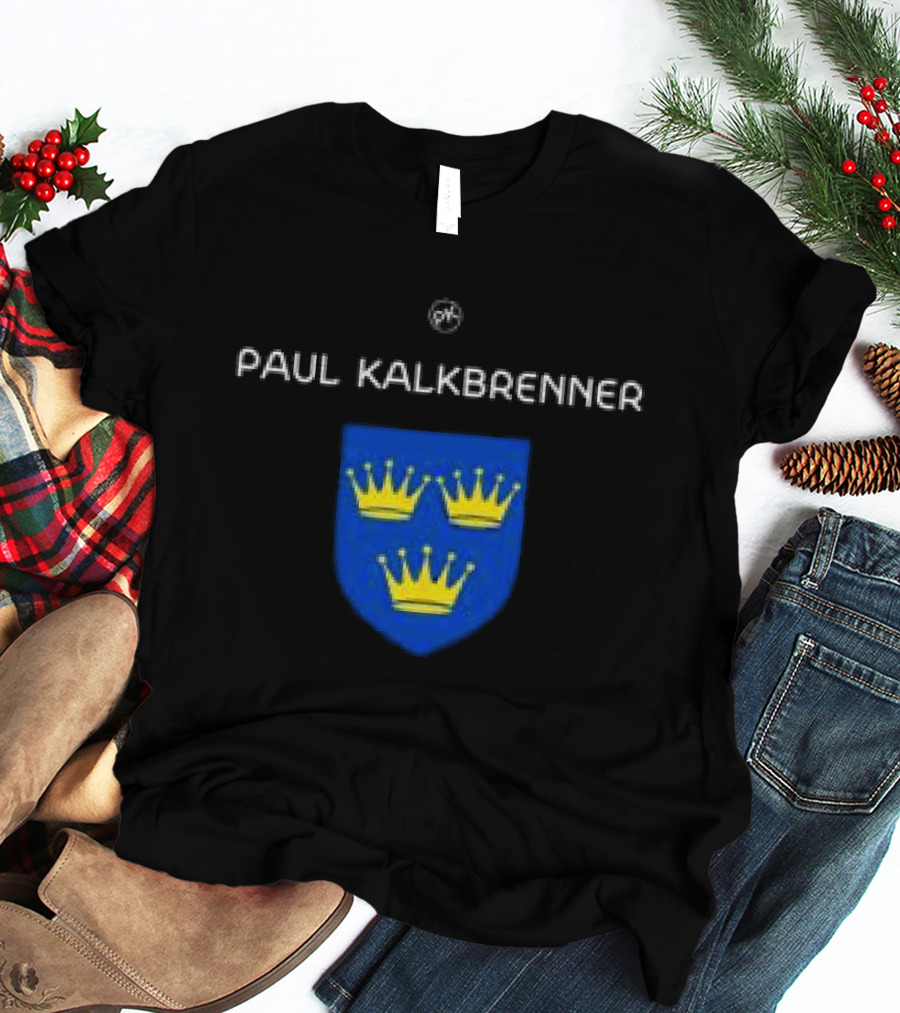Paul Kalkbrenner Blue Crest With Three Yellow Crowns T-Shirt