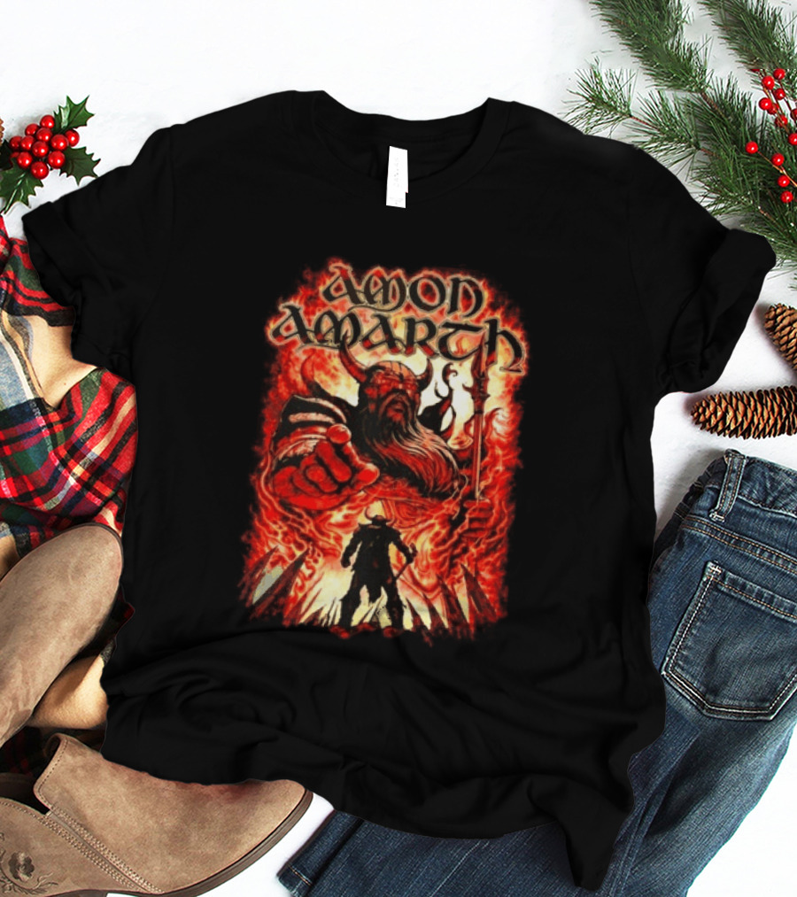 Amon Amarth Oden Wants You Red Zone Viking Warrior T-Shirt