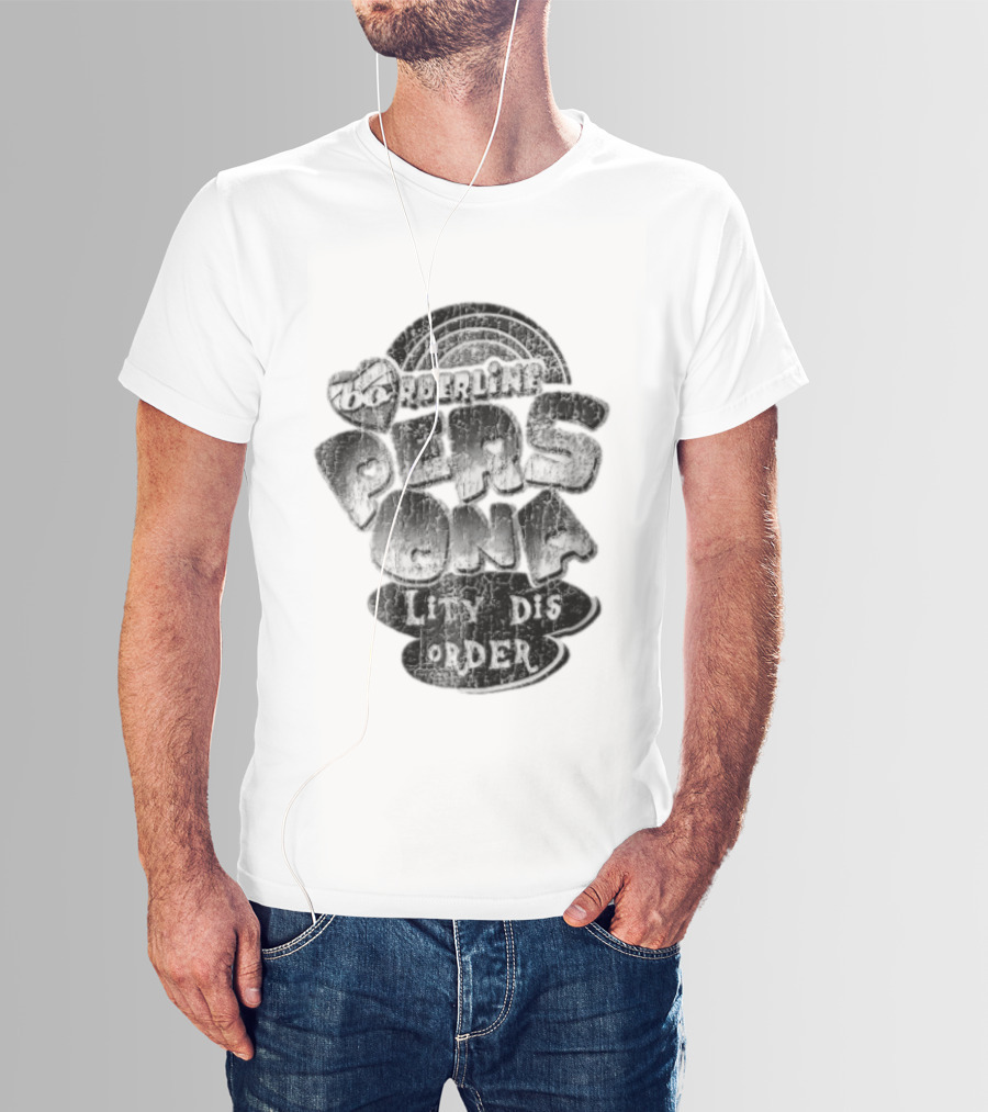 Borderline Personality Disorder Rainbow Heart Distressed T-Shirt