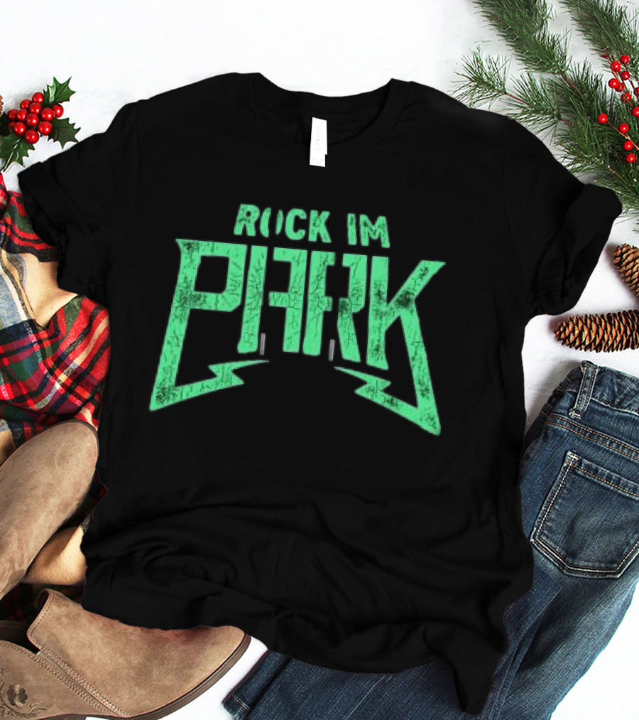 Rock Im Park Festival Merchandise Green Distressed T-Shirt