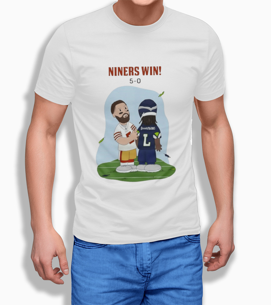 Niners Win 5 0 Bh Pigeons San Francisco 49ers Football T-Shirt