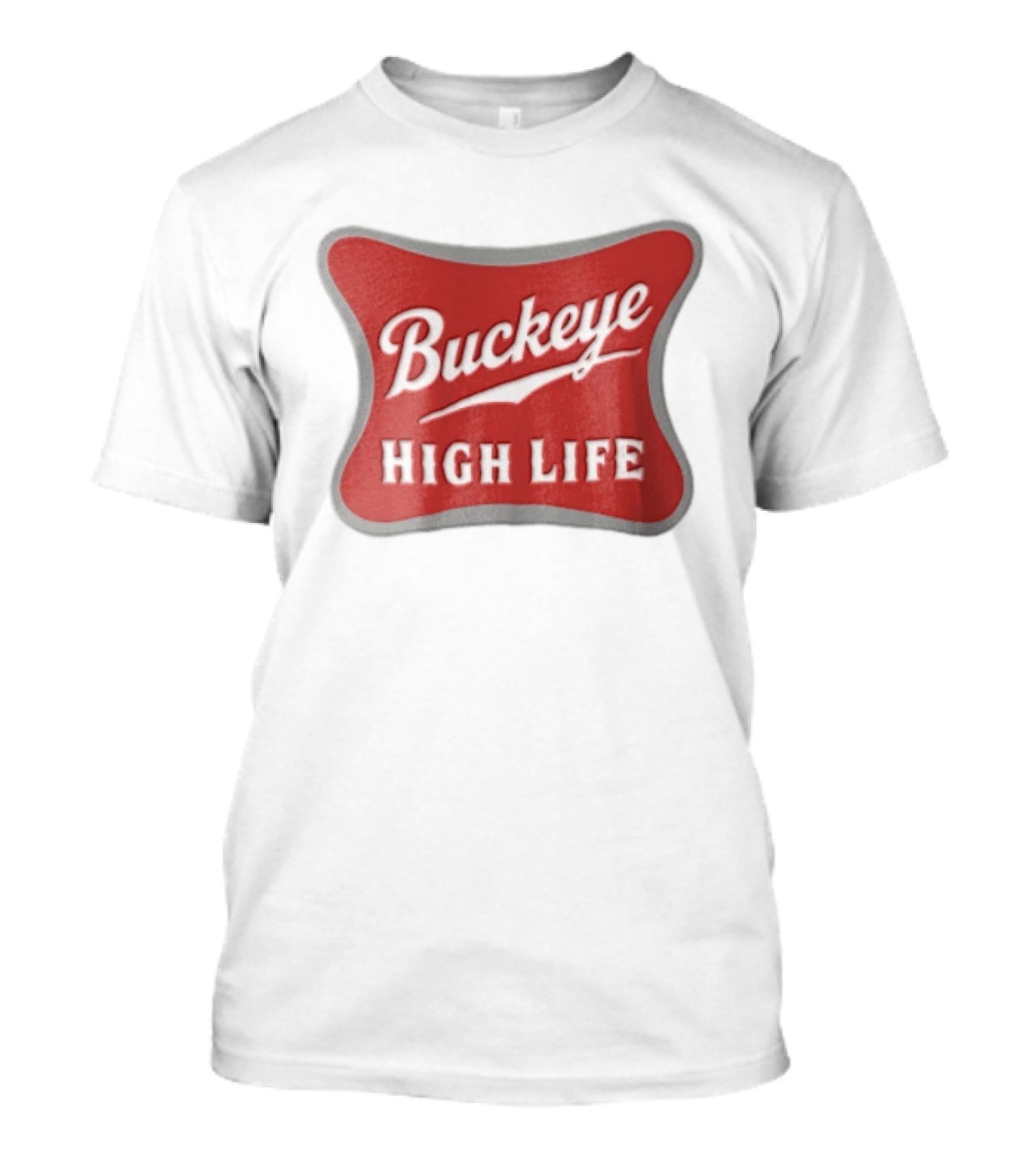 Buckeye High Life Red White Ohio State University T-Shirt